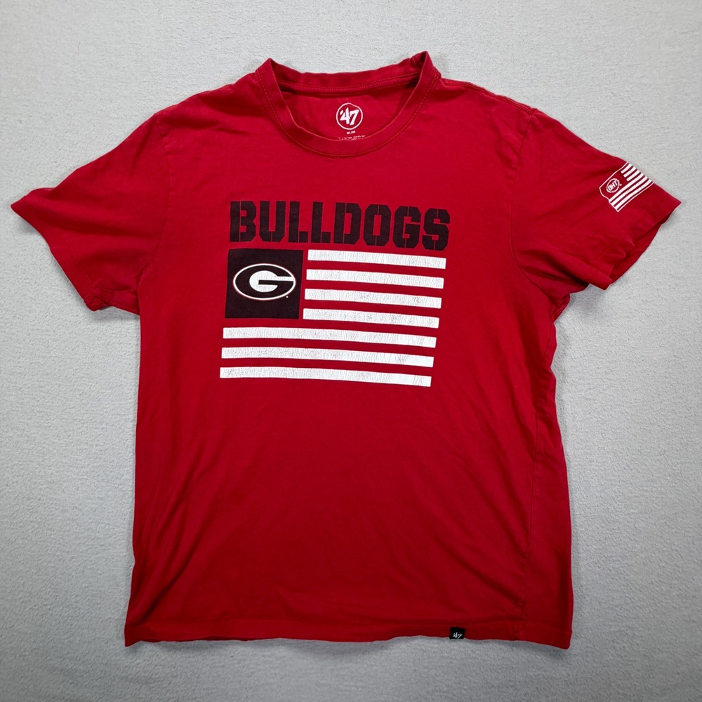 '47 Brand Mens T-Shirt Regular‎ Red Georgia Bulldogs OHT Graphic Size M